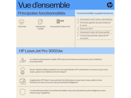 HP LaserJet Pro 3002dw 33ppm Printer
