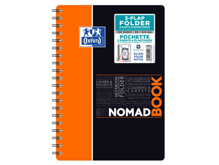 Oxford Etudiants Cahier 'NOMADBOOK', B5, quadrillé 5x5