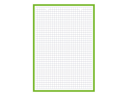 Oxford Bloc de fiches bristol, A5, quadrillé, blanc / vert