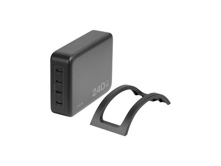 LogiLink Chargeur de bureau USB-C, 4 ports, GaN, 240 W
