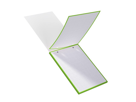 Oxford Bloc de fiches bristol, A5, quadrillé, blanc / vert