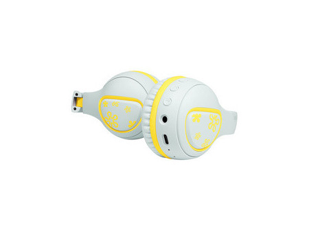 LogiLink Casque audio BT 5.4 MUSIC BUDDIES, bleu clair/jaune