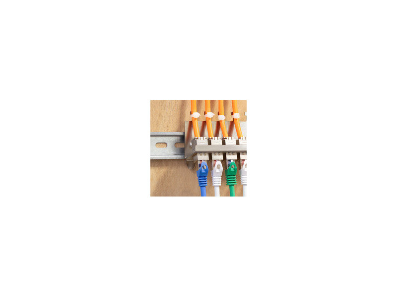 LogiLink Support de fixation pour 8 modules Keystone, inox