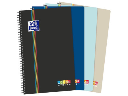 Oxford Cahier reliure intégrale COLOR SYSTEM, A4+, quadrillé
