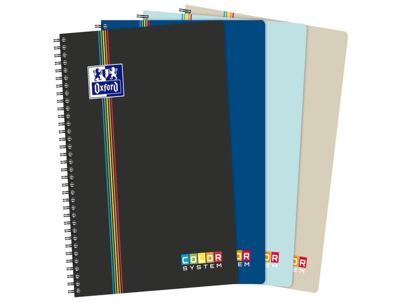 Oxford Cahier reliure intégrale COLOR SYSTEM, A4+, quadrillé