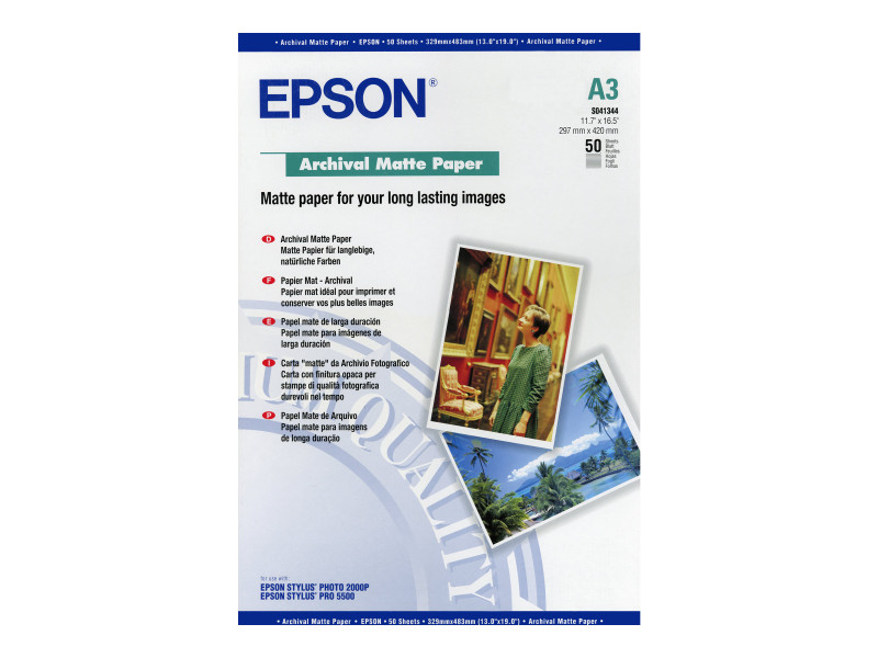 EPSON PAPIER MAT ARCHIVAL A3 19 C13S041344