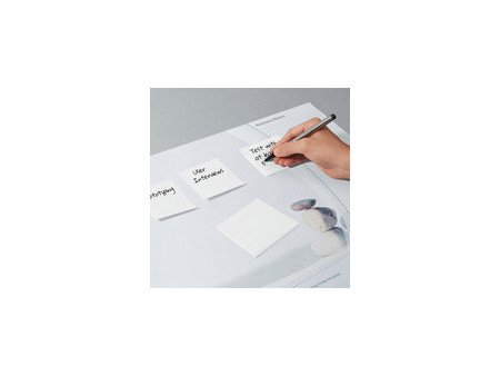 sigel Bloc-notes adhésif, 75 x 75 mm, uni, blanc