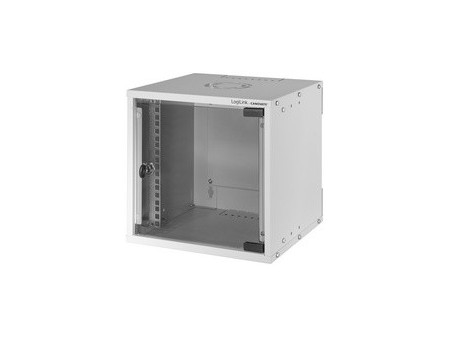 LogiLink Coffret mural 10' SoHo, monté, 4 U, gris clair