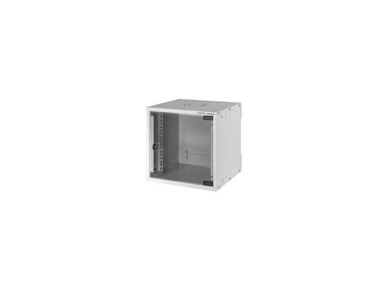 LogiLink Coffret mural 10' SoHo, monté, 4 U, gris clair