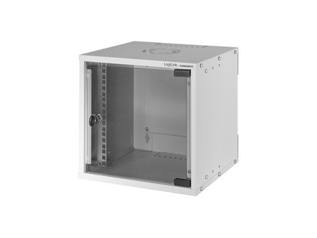 LogiLink Coffret mural 10' SoHo, monté, 9 U, gris clair