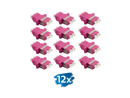 LogiLink Set de coupleurs fibre optique 2x LC-Duplex, violet