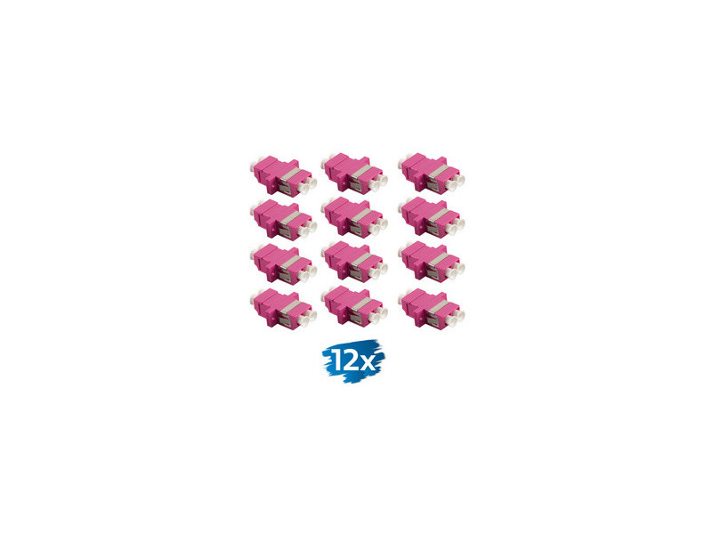 LogiLink Set de coupleurs fibre optique 2x LC-Duplex, violet