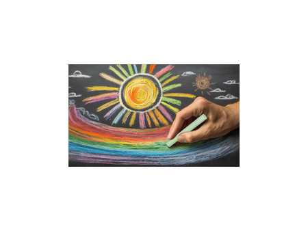 kangaro Craie pour tableau noir, rond, assorti