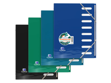 Oxford Trieur 'Oceanis', A4, 8 onglets, PP recyclé, assorti