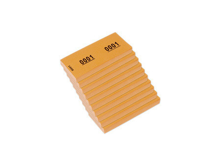 kangaro Bloc numéroté 1-1000, 105 x 42 mm, orange