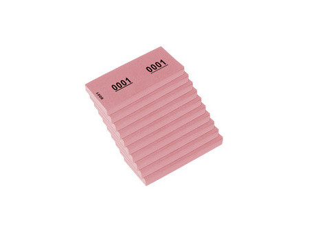 kangaro Bloc numéroté 1-1000, 105 x 42 mm, rose