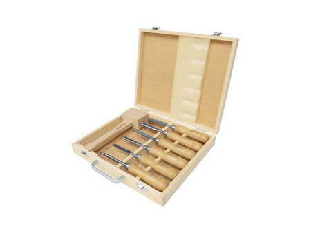 BRÜDER MANNESMANN Jeu d'outils de sculpture bois, 7 pièces