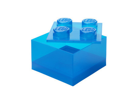LEGO Brique de rangement STORAGE BRICK 4 TOP LID, bleu