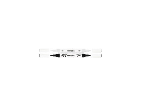 Kores Marqueur acrylique Duo, 2 pointes, noir/blanc