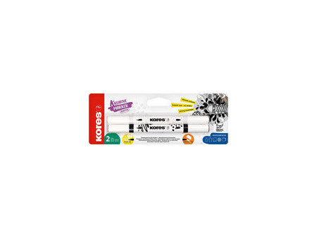 Kores Marqueur acrylique Duo, 2 pointes, set de 6, assorti