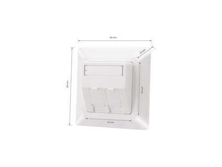 LogiLink Prise pour modules Keystone, 2 ports, blanc pur