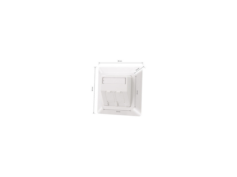 LogiLink Prise pour modules Keystone, 2 ports, blanc pur