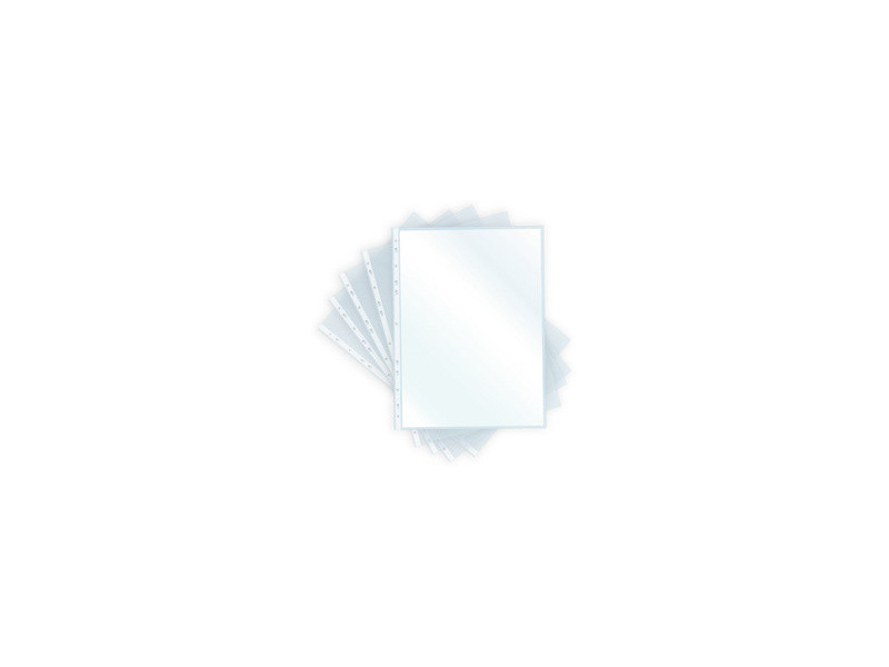 pavo Pochette perforée, A4, PP, 0,04 mm, transparent grainé