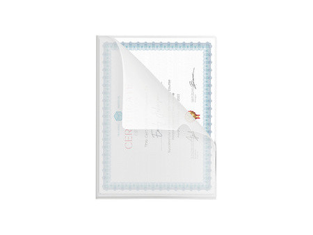 pavo Pochette coin, A4, PP, 0,10 mm, grainé, transparent