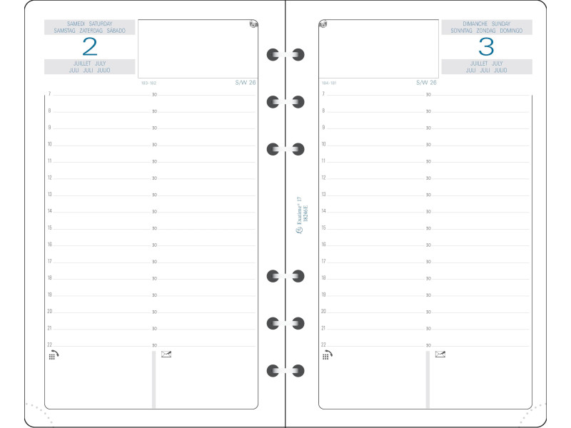 EXACOMPTA Recharge pour organiseur 'Exatime 17', 2026