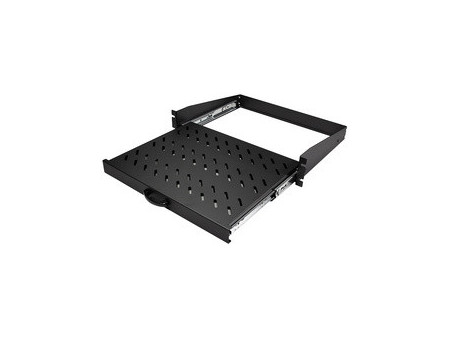 LogiLink Étagère 19' avec poignée, 2 U, coulissant, noir