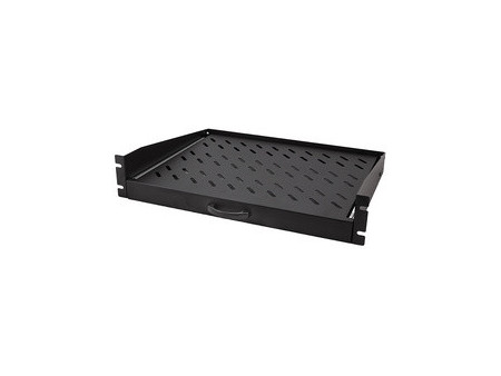 LogiLink Étagère 19' avec poignée, 2 U, coulissant, noir
