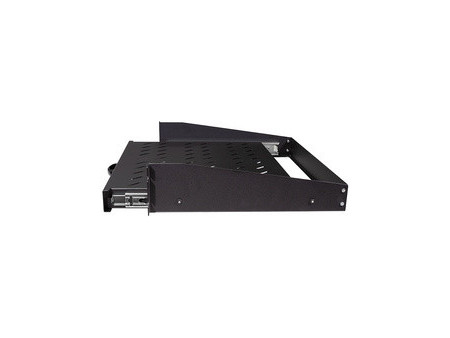 LogiLink Étagère 19' avec poignée, 2 U, coulissant, noir