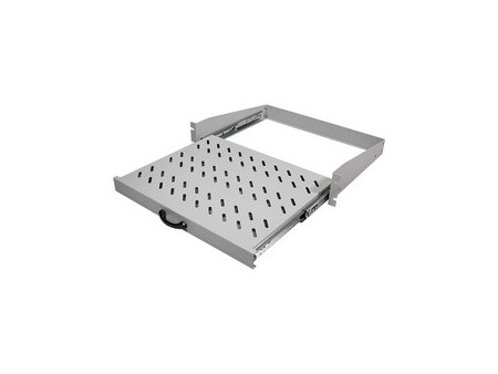 LogiLink Étagère 19' avec poignée, 2 U, coulissant, noir