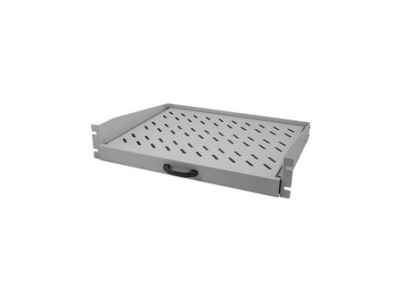 LogiLink Étagère 19' avec poignée, 2 U, coulissant, noir