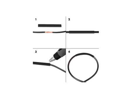 LogiLink Set de gaines thermorétractables, 300 pièces, noir