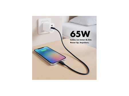 LogiLink Chargeur secteur USB, 1x USB-A, 1x USB-C, 65 W
