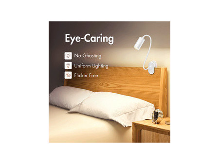 LogiLink Lampe de lecture à LED avec pince, blanc