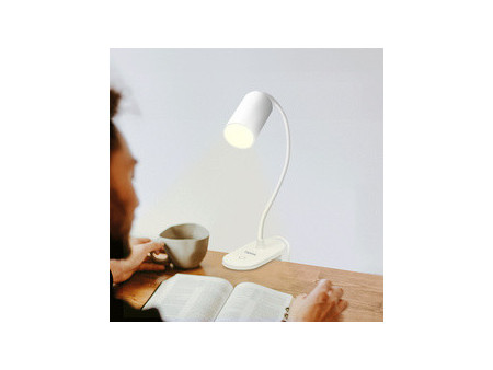 LogiLink Lampe de lecture à LED avec pince, blanc