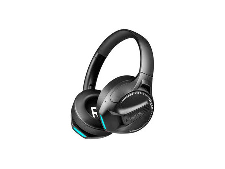 LogiLink Casque gaming BT 6.0 THUNDER BLUE, bluetooth, noir
