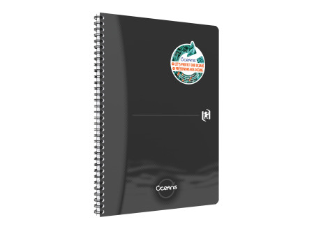 Oxford Office Cahier à spirale 'Oceanis', A4, PP, noir
