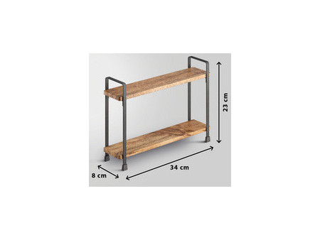 metaltex Étagère à épices York LAVA, 2 niveaux