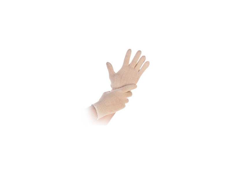 HYGONORM Gant en coton Cuff Light, L, blanc