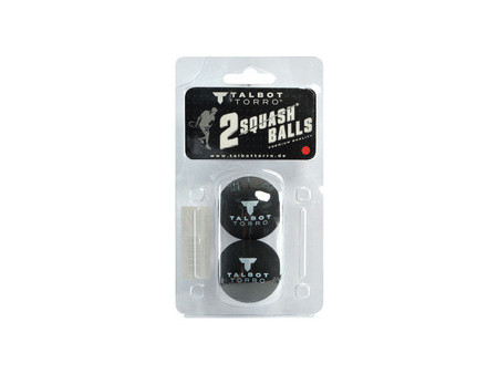 TALBOT torro Balle de squash, rapide, blister de 2, noir