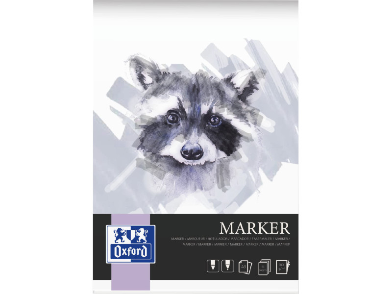 Oxford Art Bloc de dessin marqueur 'Marker', A3, 15 feuilles