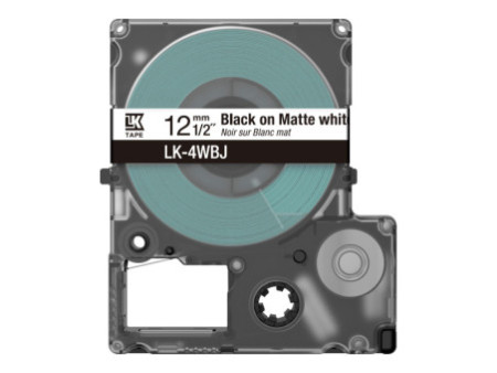 EPSON Matte Tape White/Black 12mm 8m C53S672062