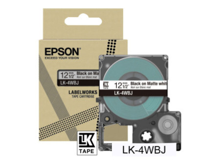 EPSON Matte Tape White/Black 12mm 8m C53S672062
