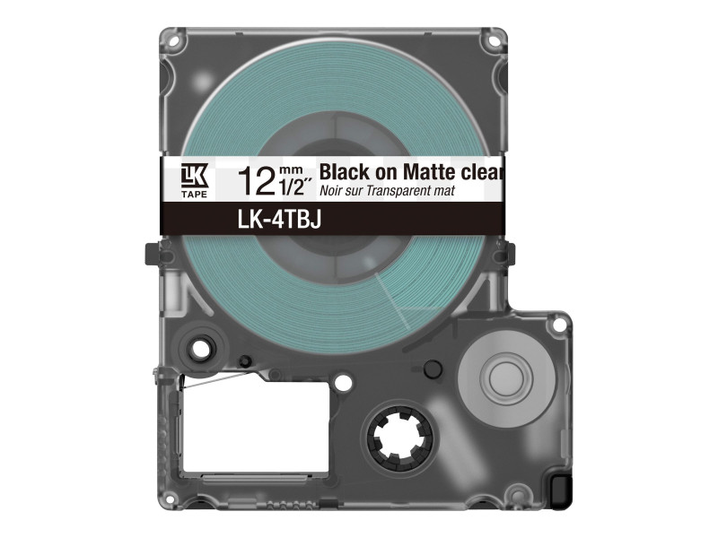 EPSON Matte Tape Clear/Black 12mm 8m C53S672065