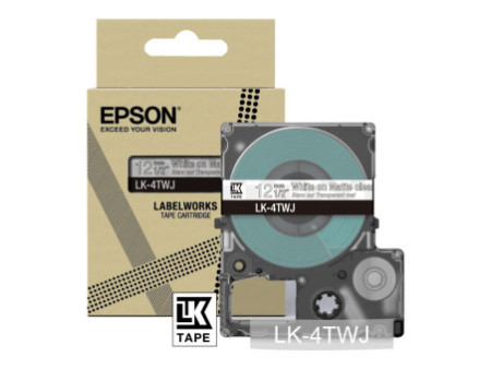 EPSON Matte Tape Clear/White 12mm 8m C53S672068