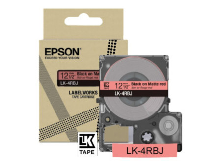 EPSON Matte Tape Red/Black 12mm 8m C53S672071