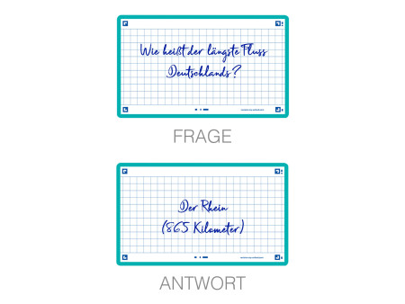 Oxford Fiches 'Flash 2.0', 75 x 125 mm, quadrillé, menthe